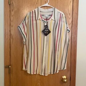 Ava & Viv Button down with tags